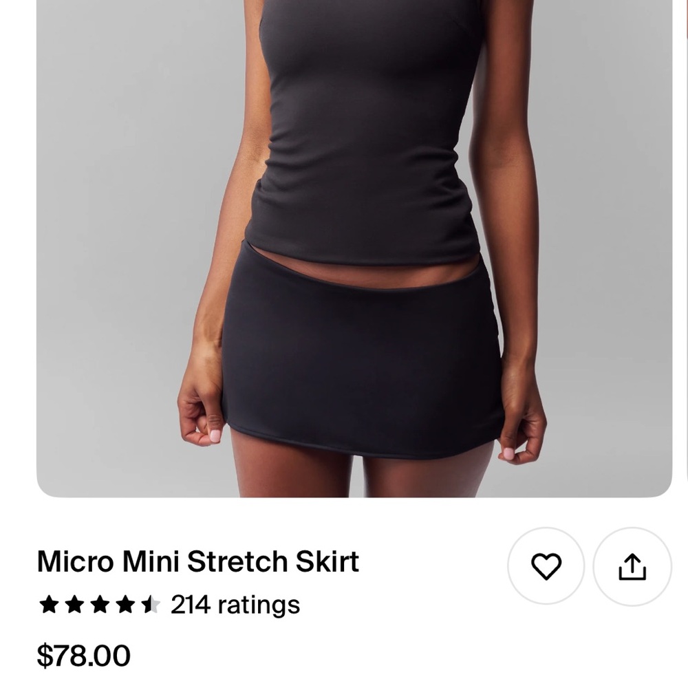 Danielle Guizio - Micro Mini Skirt Black - Small